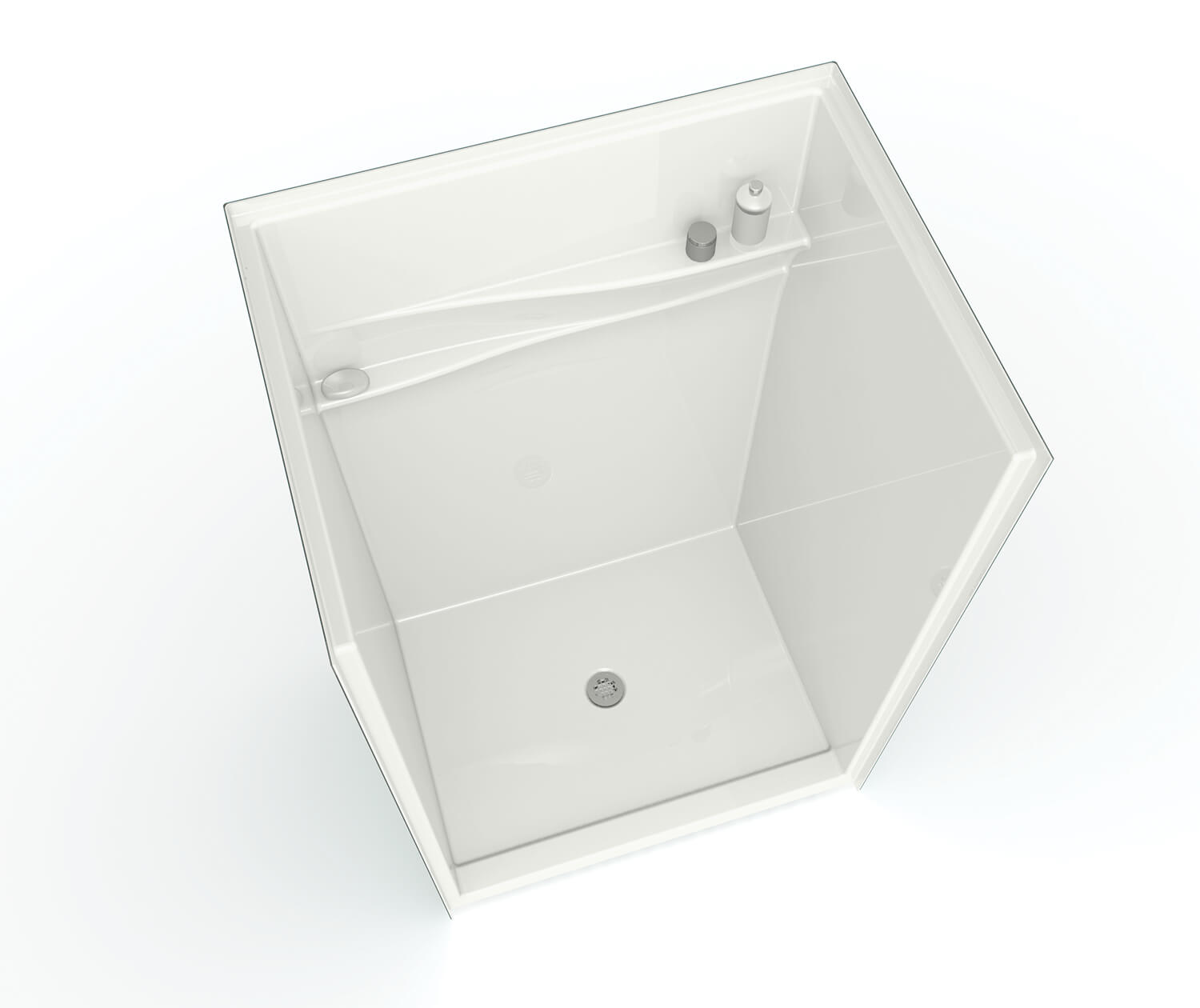 FHA 4836 SH AcrylX Alcove Center Drain One-Piece Shower in White