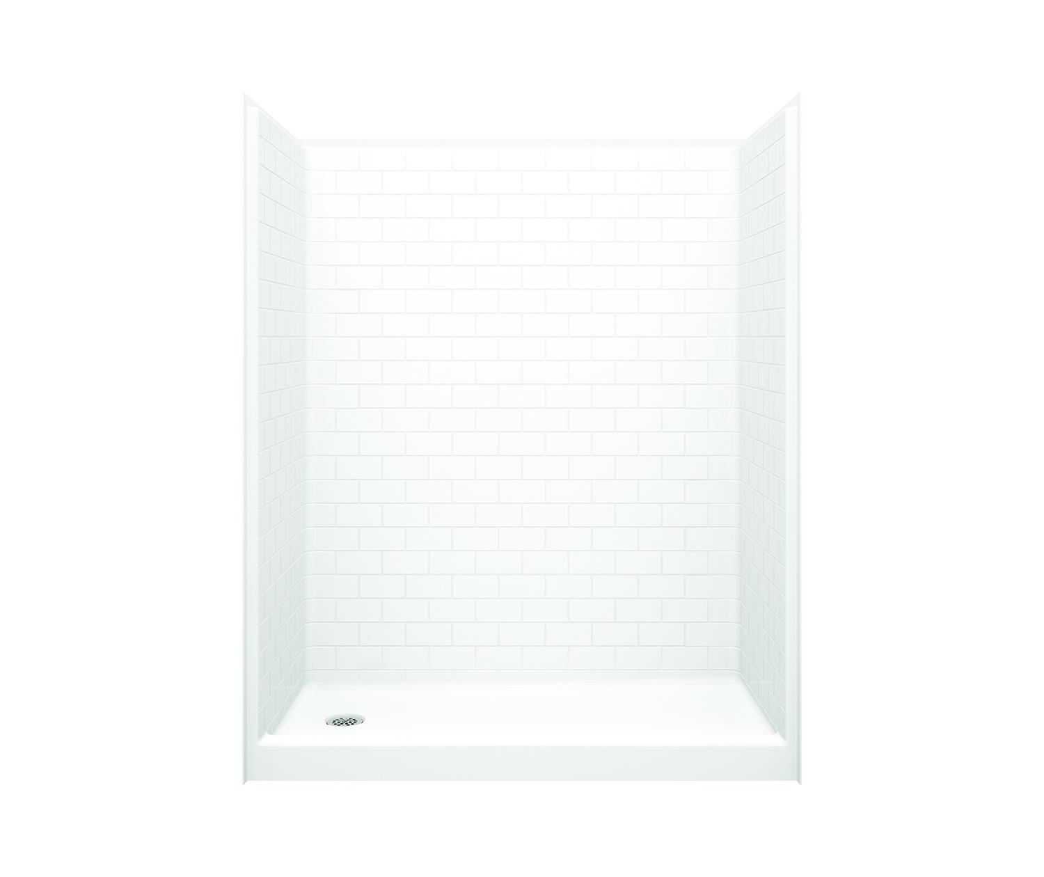 16030STT AcrylX Alcove Right-Hand Drain One-Piece Shower in White 