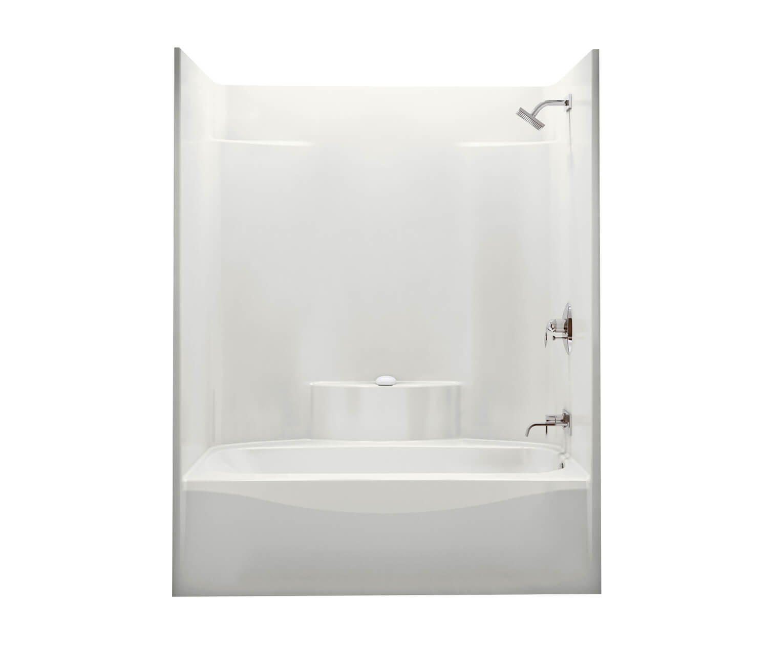 TS-3660 AcrylX Alcove Left-Hand Drain One-Piece Tub Shower in 