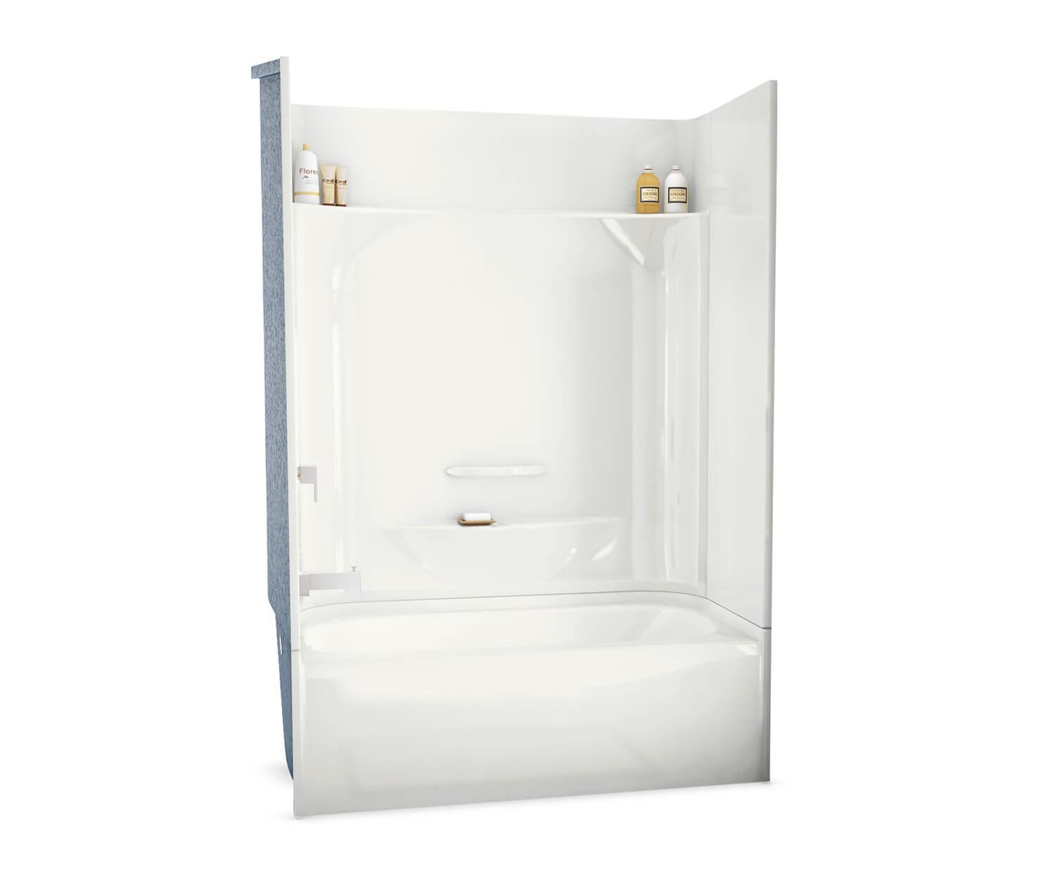 KDTS 2954 AcrylX Alcove Left-Hand Drain Four-Piece Tub Shower in 