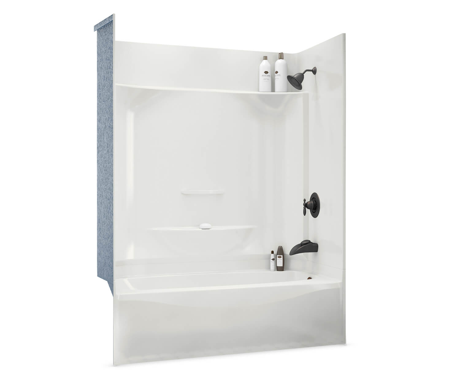 KDTS 3260 AcrylX Alcove Right-Hand Drain Four-Piece Tub Shower in 