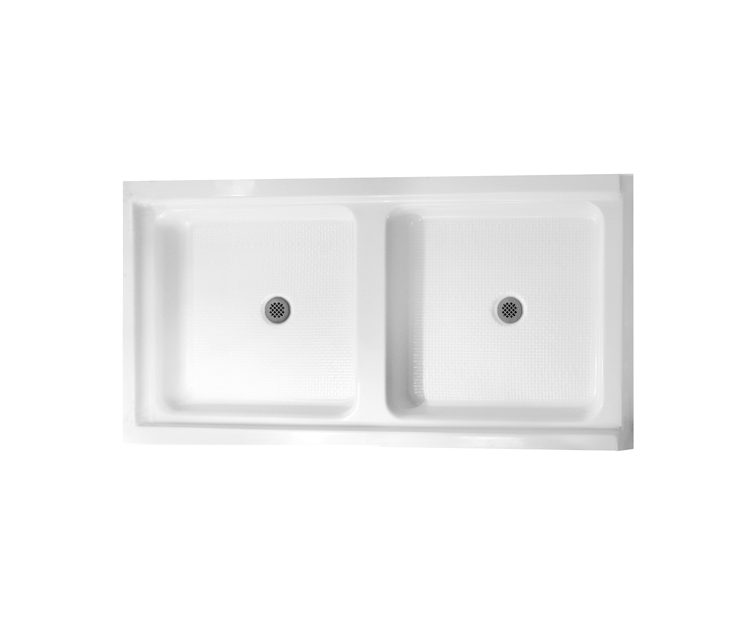 AB 3672 Acrylic Alcove Shower Base with Center Drain in Bone | Shower ...