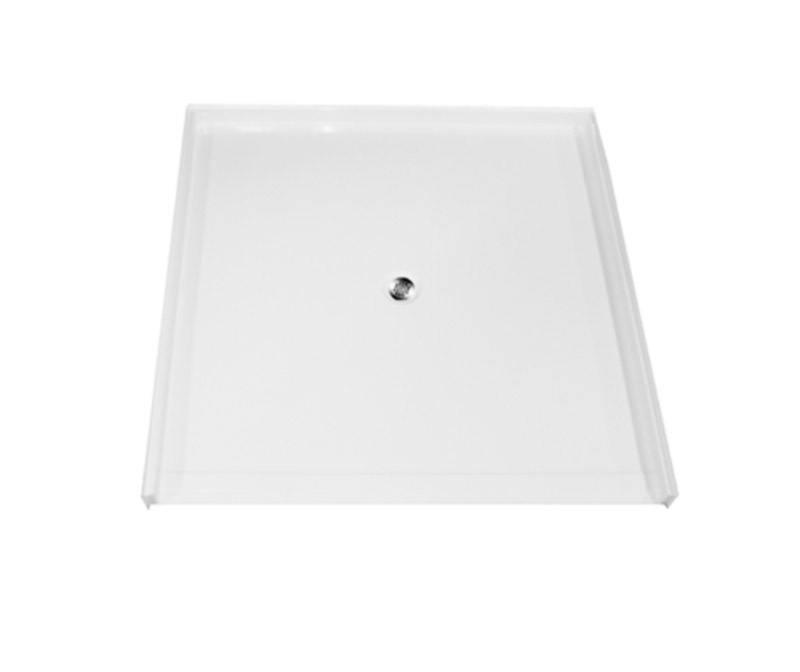barrier free shower pan with trench drain