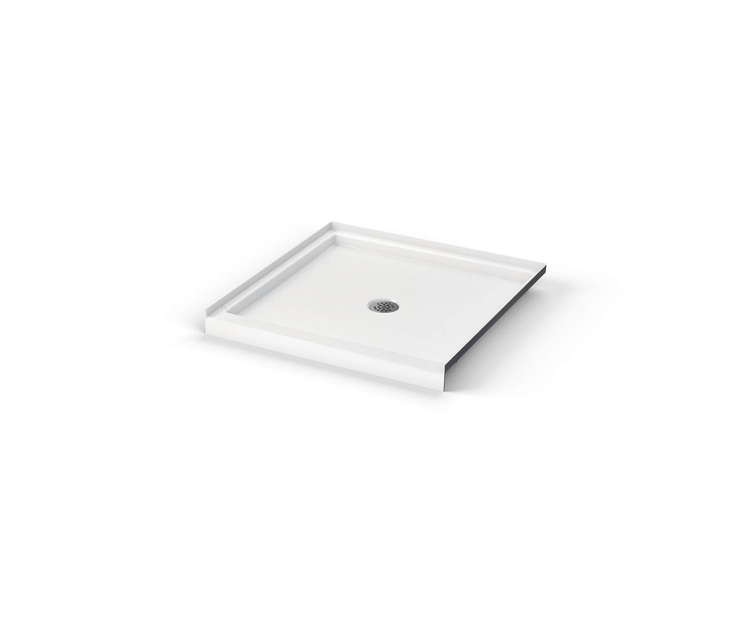 SB 3636 AcrylX Alcove Shower Base with Center Drain in White