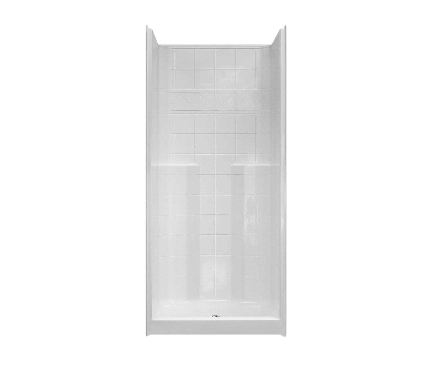 CHM 3678 SH 36 x 36 AcrylX Alcove One-Piece Shower with Center