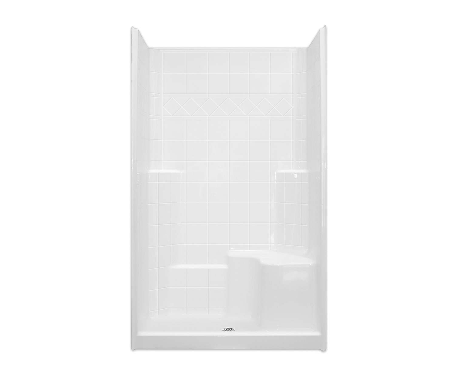 Aquatica Elise Wall-Mounted Solid Surface Shower Panel in Red Matte