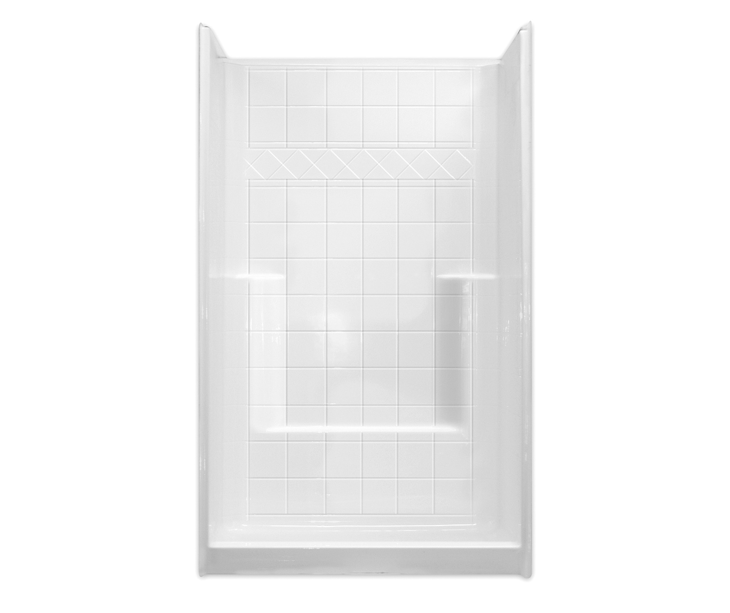 M 4242 SH Tile 42 x 42 AcrylX Alcove One-Piece Shower with Center