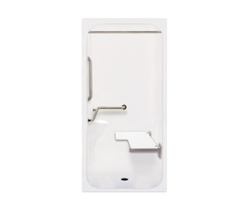 S 4136 BF MAS 41 x 36 Acrylic Alcove One-Piece Shower with Center 