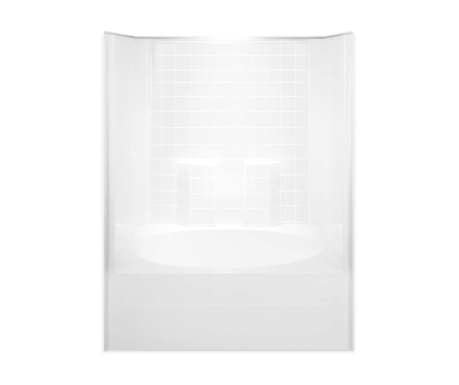 G 6042 TS Tile 60 x 42 AcrylX Alcove OnePiece Whirlpool Tub Shower with RightHand Drain in