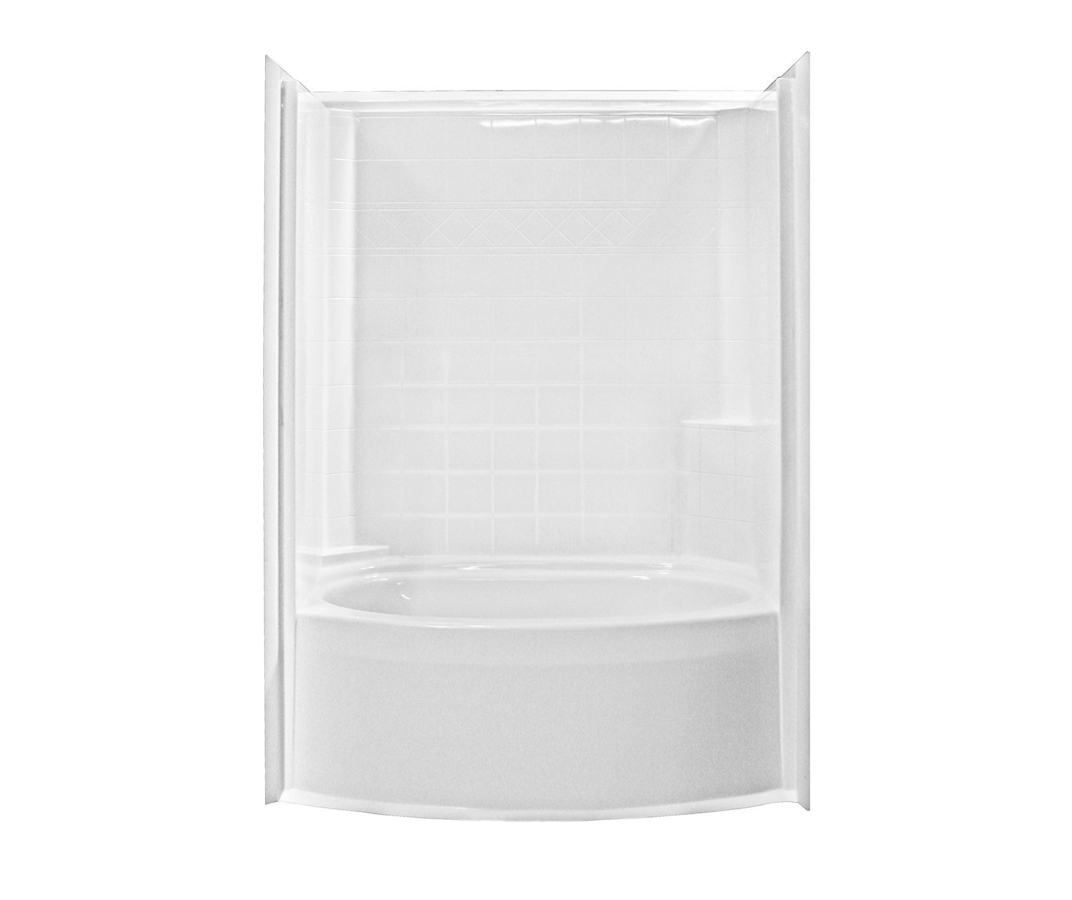 M 3542 TS Tile BOW 60 x 42 CenturyStone Alcove OnePiece Whirlpool Tub Shower with LeftHand