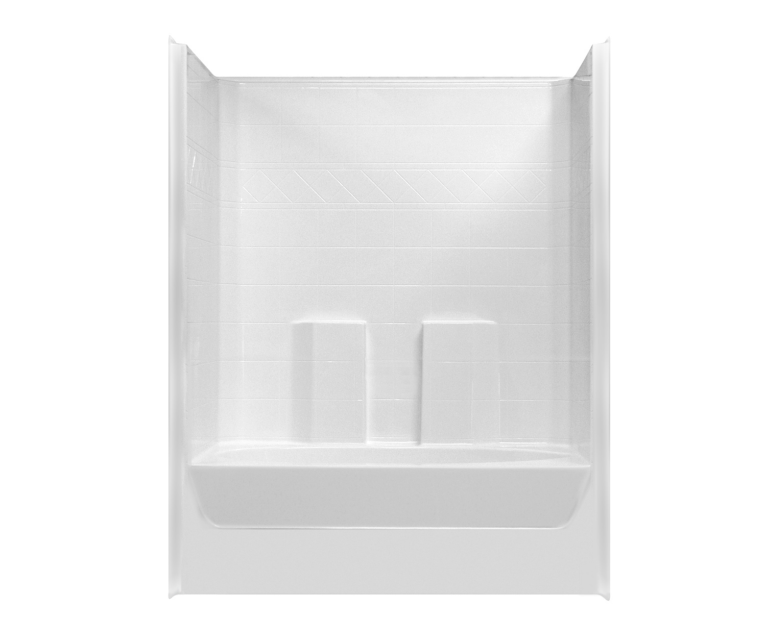 M 6037 TS Tile 60 x 37 AcrylX Alcove One-Piece Tub Shower with 