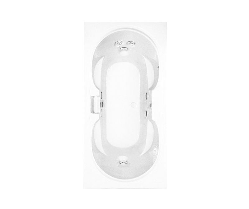 Millennium 8 - 72 in. Acrylic Center Drain Corner Drop-In Air Bath/ Whirlpool Bathtub with Heater in Biscuit Millennium 8 - 72 in. Acrylic Center Drain Corner Drop-In Air Bath/ Whirlpool Bathtub with Heater in Biscuit