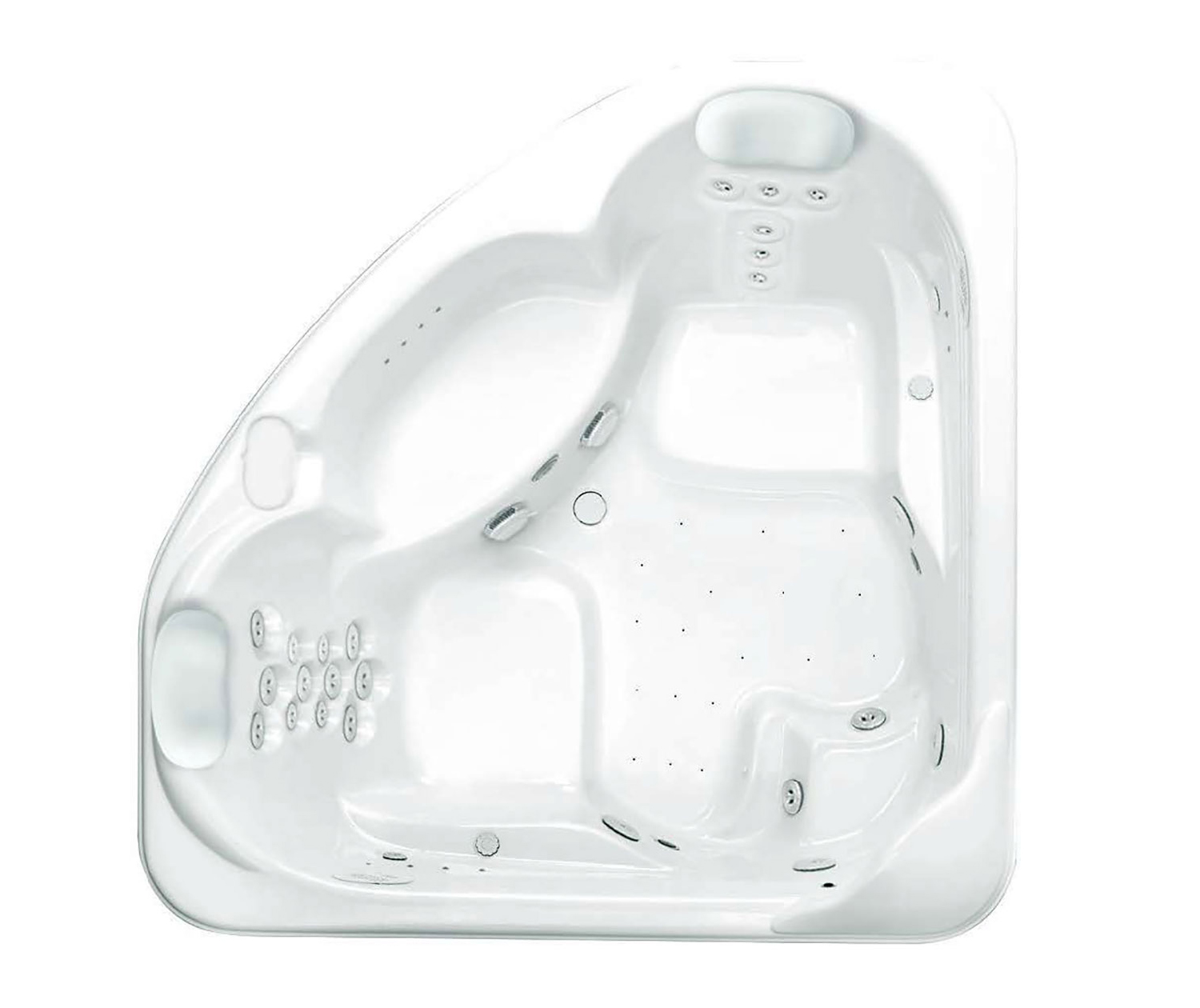 72 in. Corner Drop-in Air Bathtub in White 72 in. Corner Drop-in Air Bathtub in White