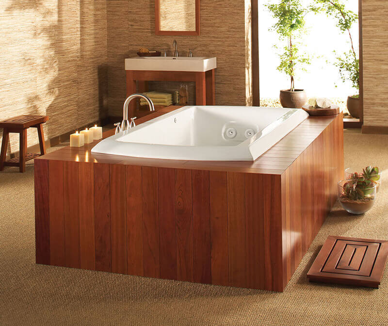 Riviera Motif 72 in. Acrylic Center Drain Rectangular Drop-in Air Bath/ Whirlpool Bathtub with Heater in White Riviera Motif 72 in. Acrylic Center Drain Rectangular Drop-in Air Bath/ Whirlpool Bathtub with Heater in White