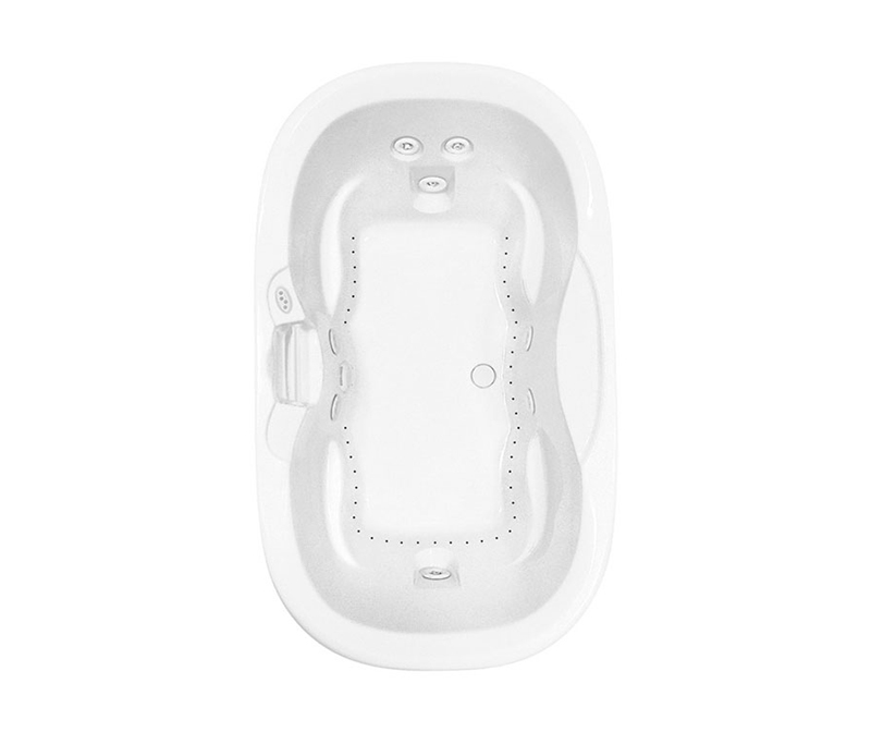 Universal Oval 70 x 42 Acrylic Drop-in Front-Center Drain