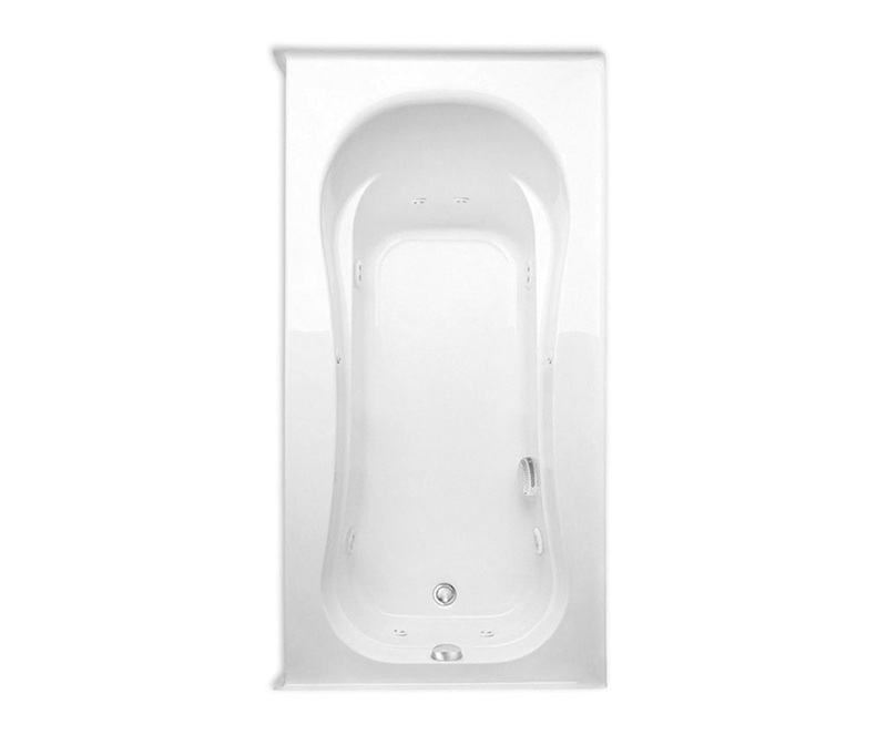 Vecelli 72 in. Acrylic Right Drain Rectangular Alcove Whirlpool Bathtub with Heater in White Vecelli 72 in. Acrylic Right Drain Rectangular Alcove Whirlpool Bathtub with Heater in White