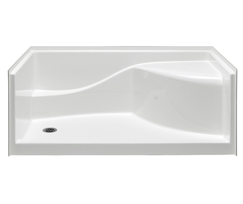 6030SPAN 60 x 30 AcrylX Alcove Right-Hand Drain Shower Base in