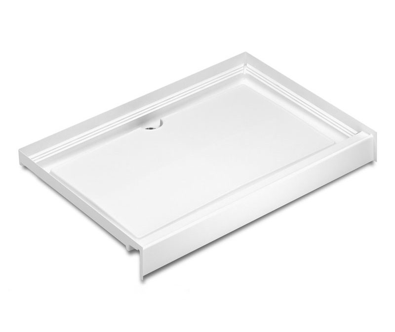 48 in. x 48 in. Center Drain 6 in. Shower Base in White 48 in. x 48 in. Center Drain 6 in. Shower Base in White