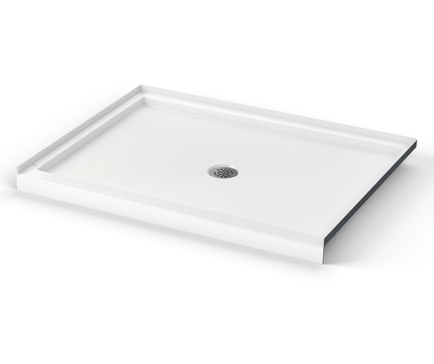 Icon SB4834 AcrylX Alcove Center Drain Shower Base in White