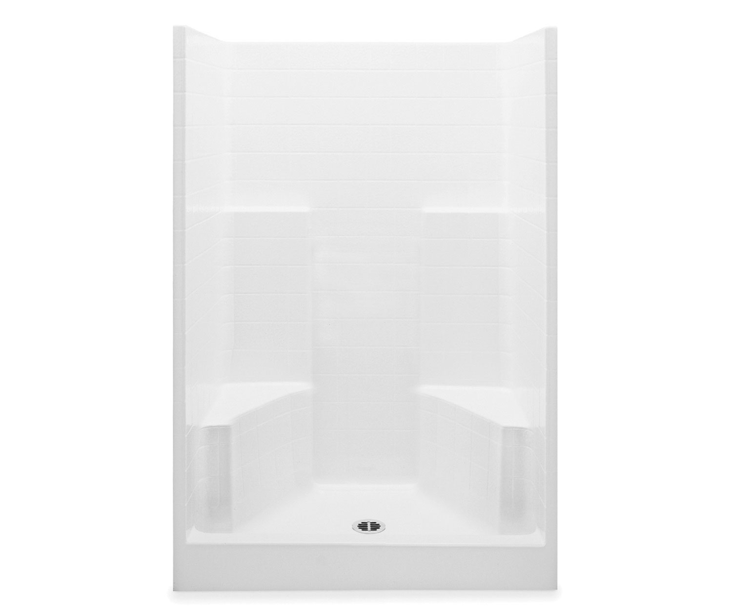 1483CTGNM AFR 48 x 35 AcrylX Alcove Center Drain One-Piece Shower