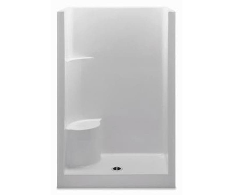 1483OSM AFR 48 x 34 AcrylX Alcove Center Drain One-Piece Shower in