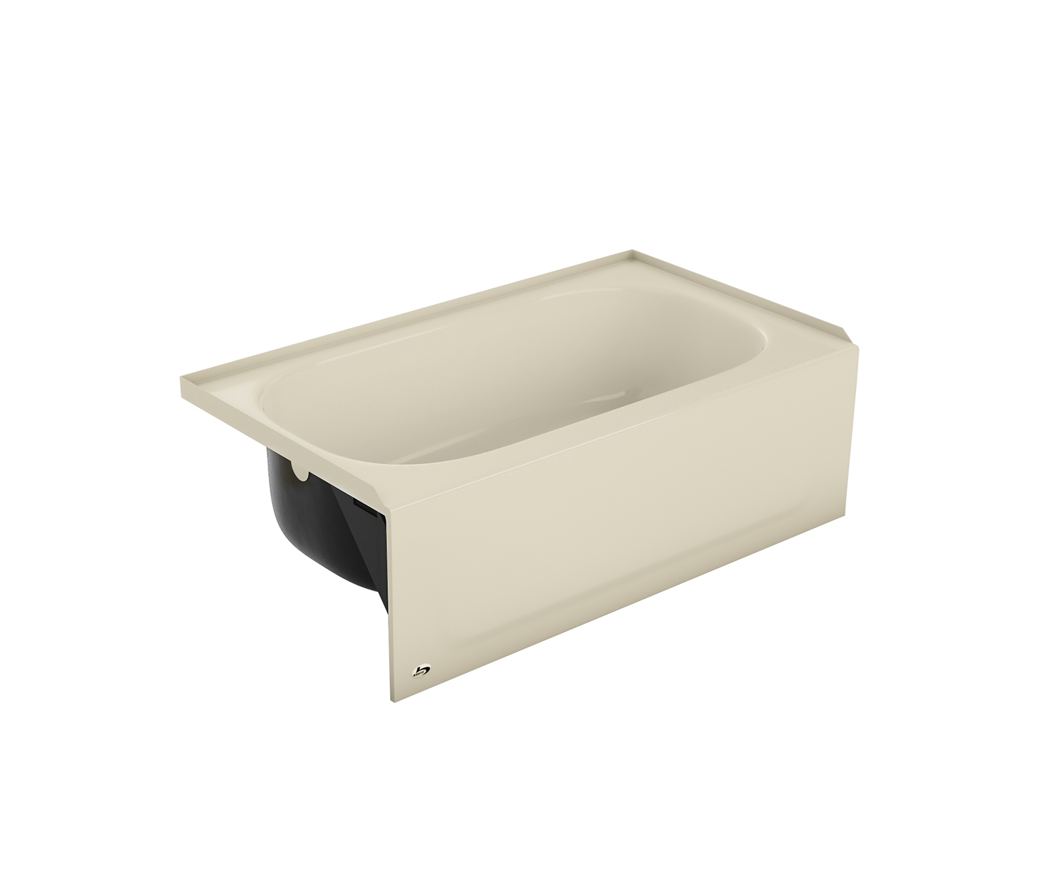Honolulu 46.5 x 27 Porcelain Enamel Alcove RightHand Drain Bathtub in