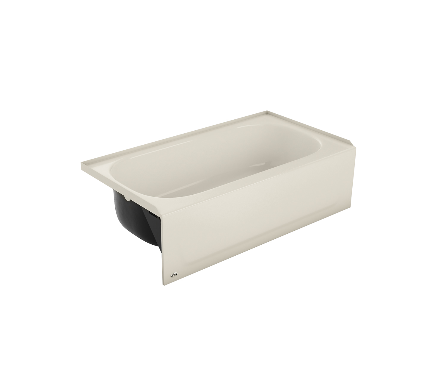 Kona 54 x 30 Porcelain Enamel Alcove RightHand Drain Bathtub in