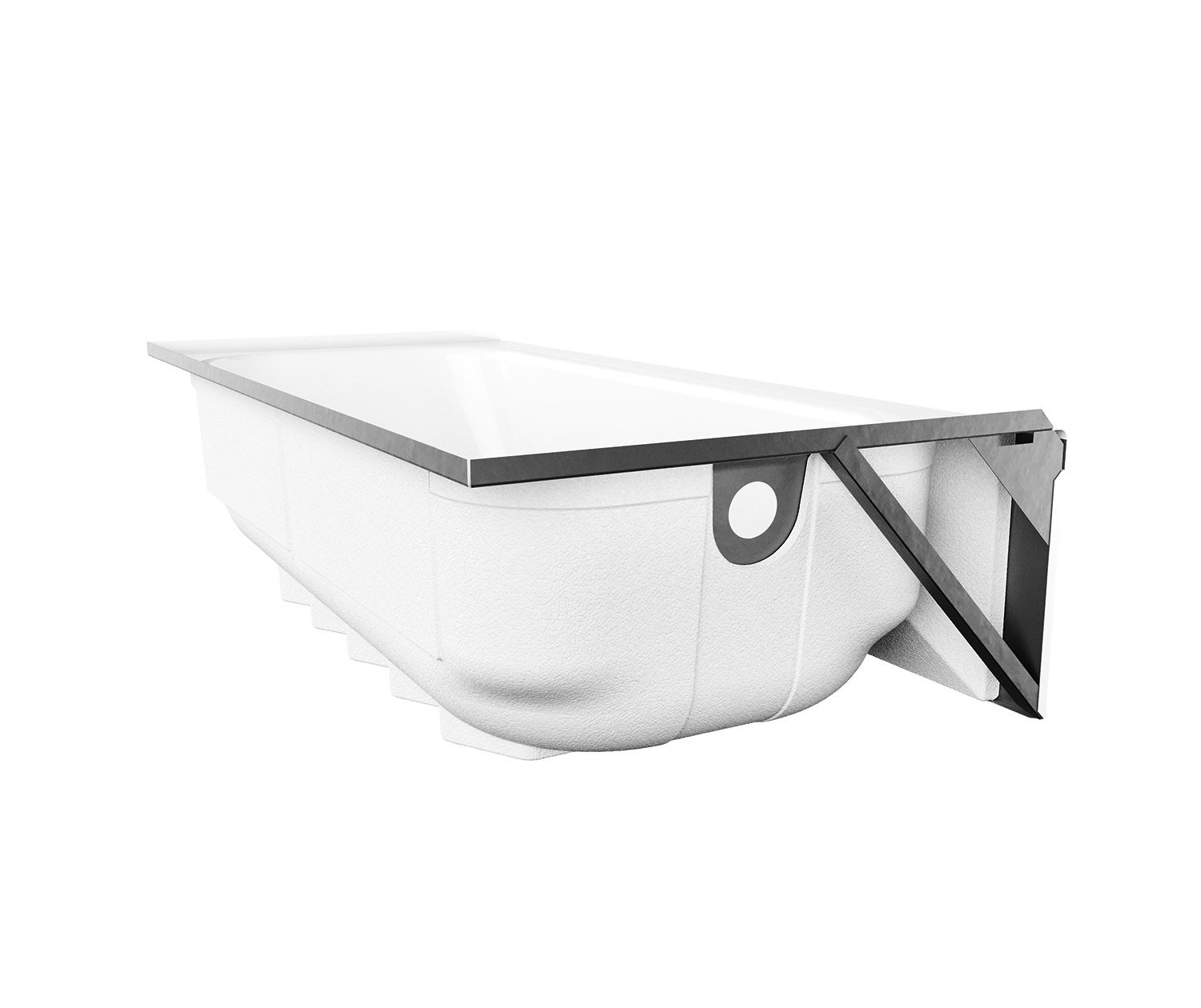 BootzCast 60 x 30 Porcelain Enamel Alcove LeftHand Drain Bathtub in