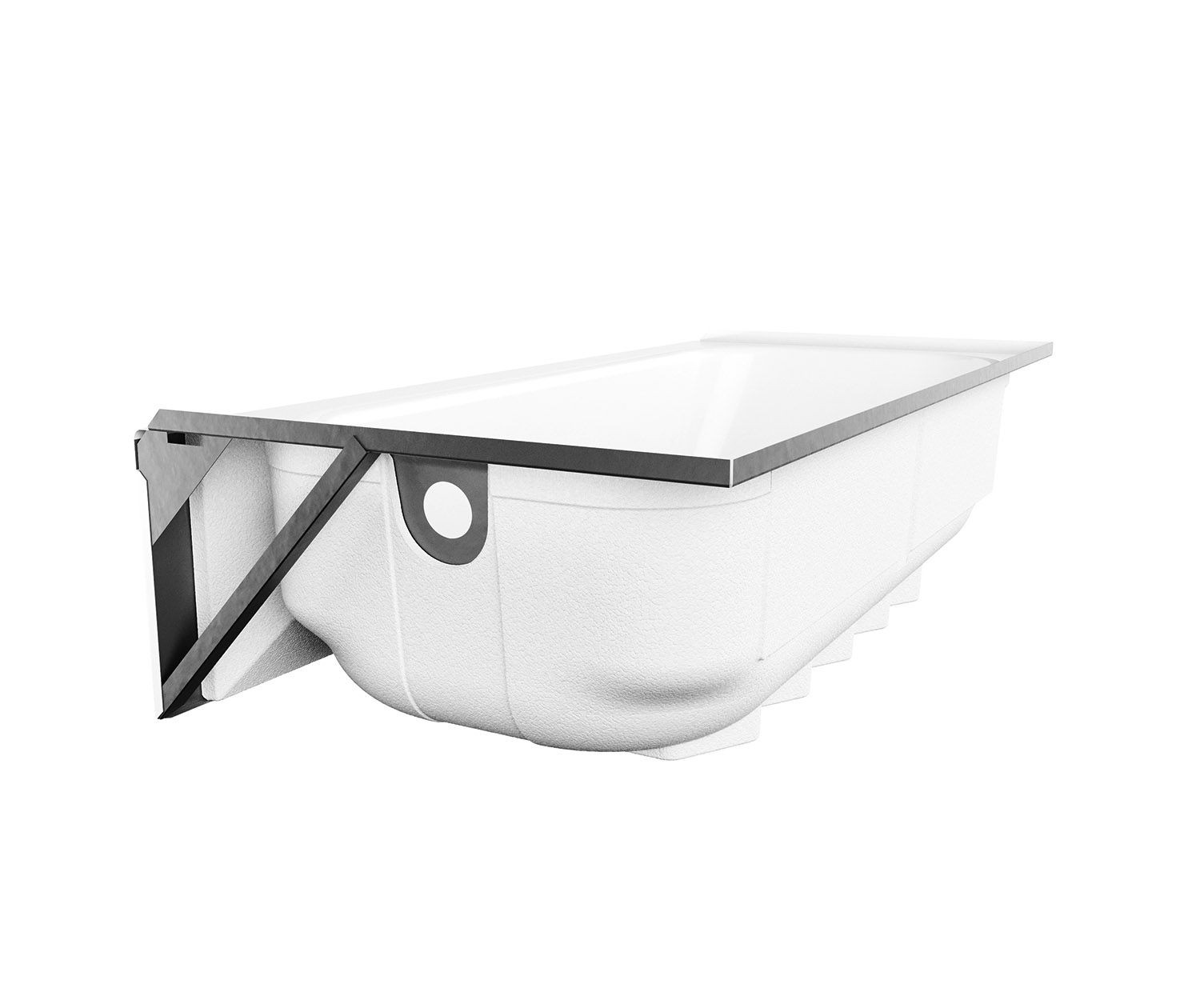 BootzCast 60 x 30 Porcelain Enamel Alcove LeftHand Drain Bathtub in