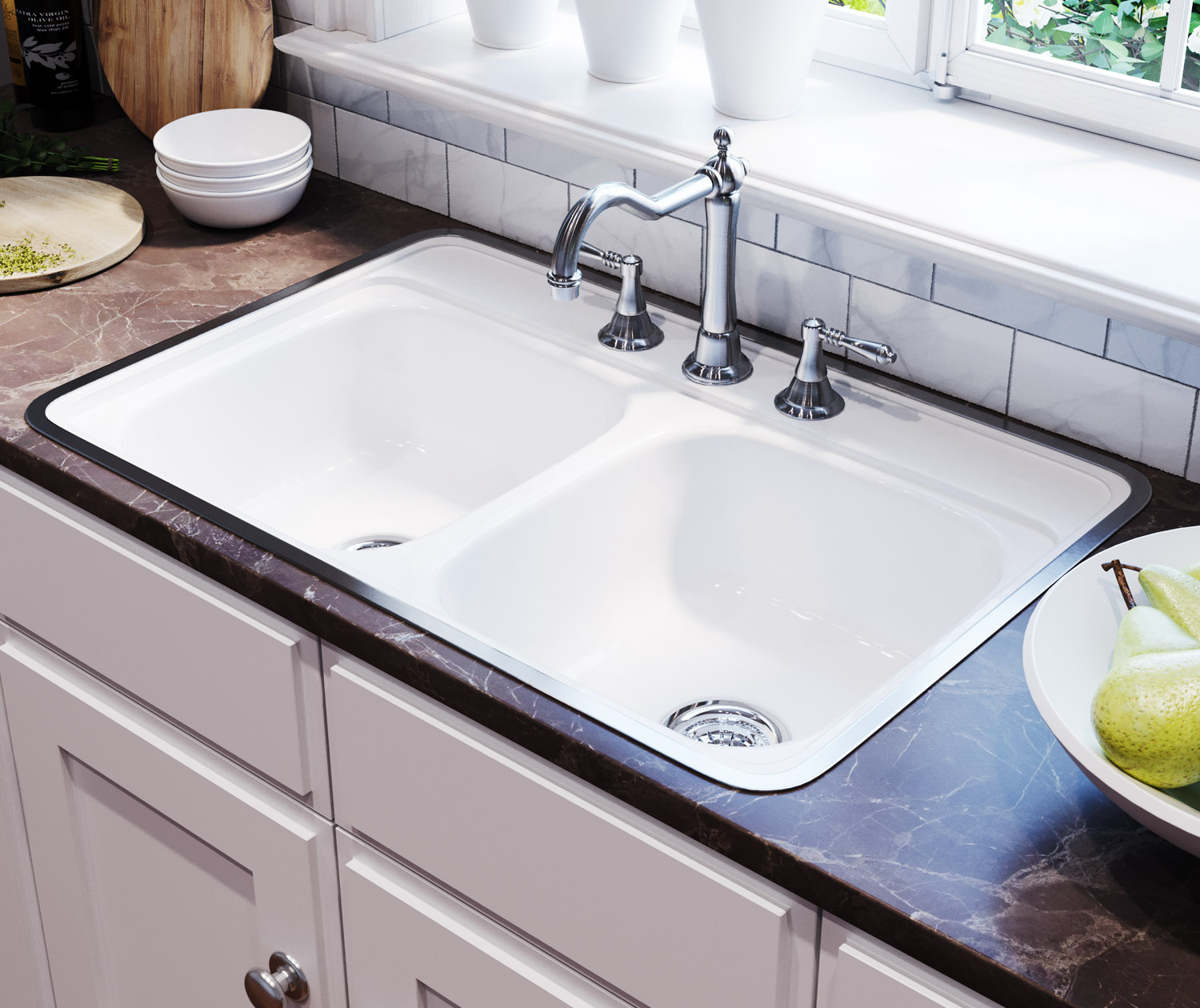 White Enamel Kitchen Sink – I Hate Being Bored