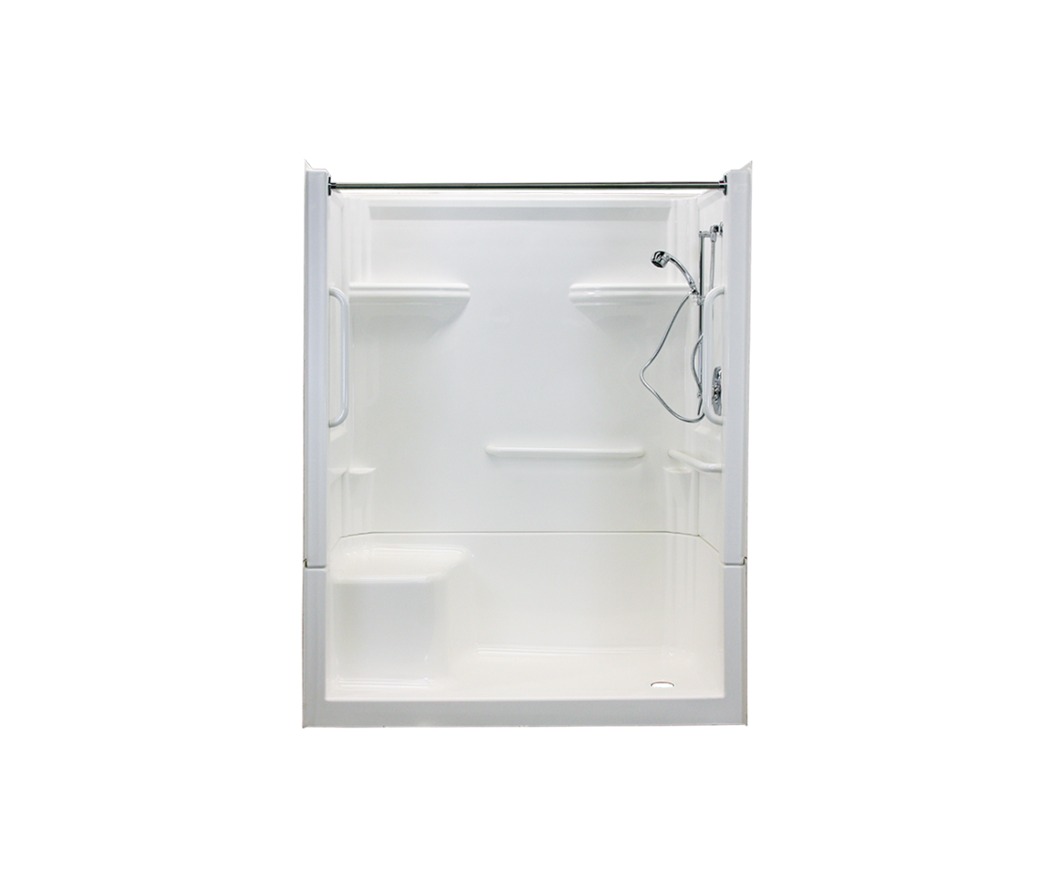4MS11L/S 60 x 33 AcrylX FourPiece Alcove LeftHand Drain Shower in
