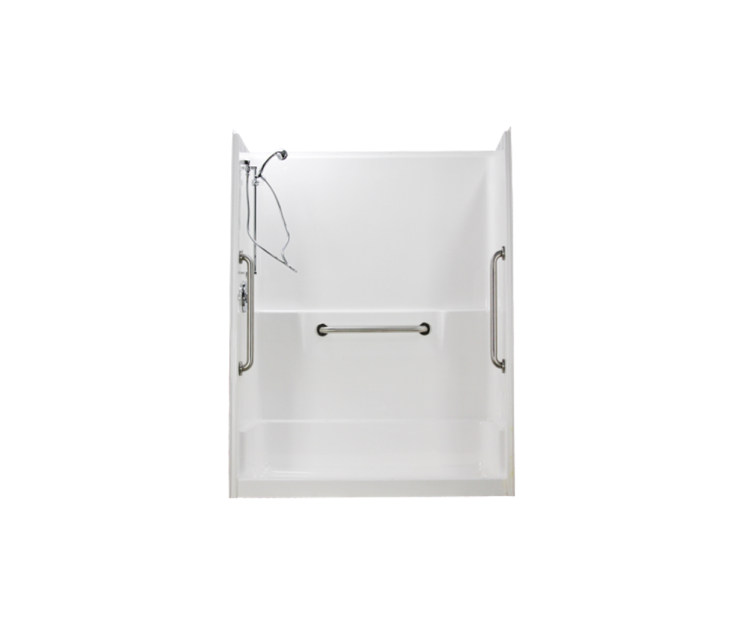 MP6035SD 60 x 35 AcrylX One-Piece Alcove Back Center Drain Shower in White | Shower, Clarion en MP6035SD 60 x 35 AcrylX One-Piece Alcove Back Center Drain Shower in White | Shower, Clarion en