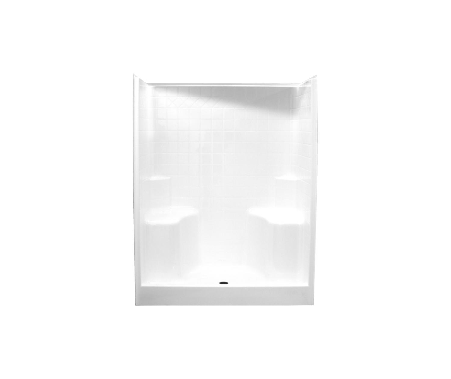RE8060X 60 x 36 AcrylX One-Piece Alcove Center Drain Shower in