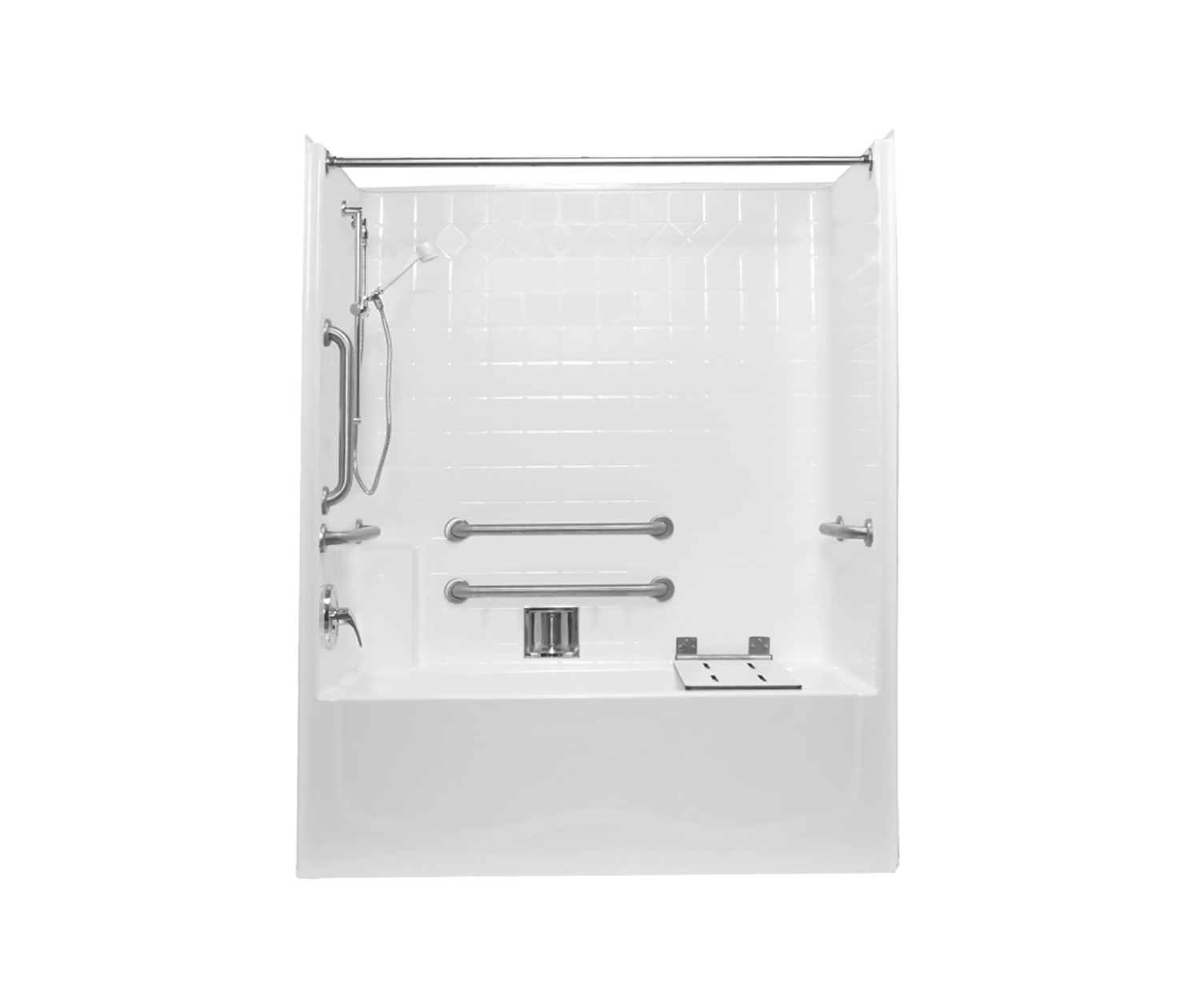 MP8011LSDX 60 x 33 AcrylX One-Piece Alcove Left-Hand Drain Tub