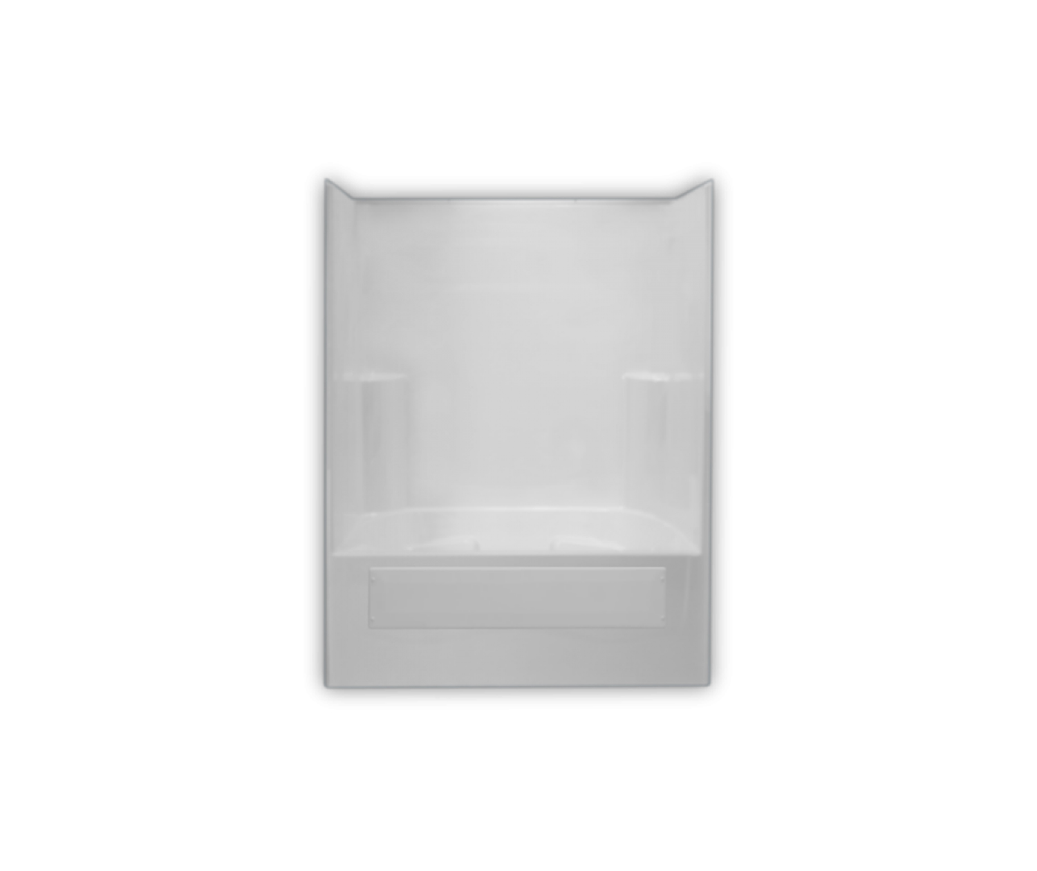 RE3060AX 60 x 42 AcrylX OnePiece Alcove Center Drain Tub Shower in White Tub Shower, Clarion en