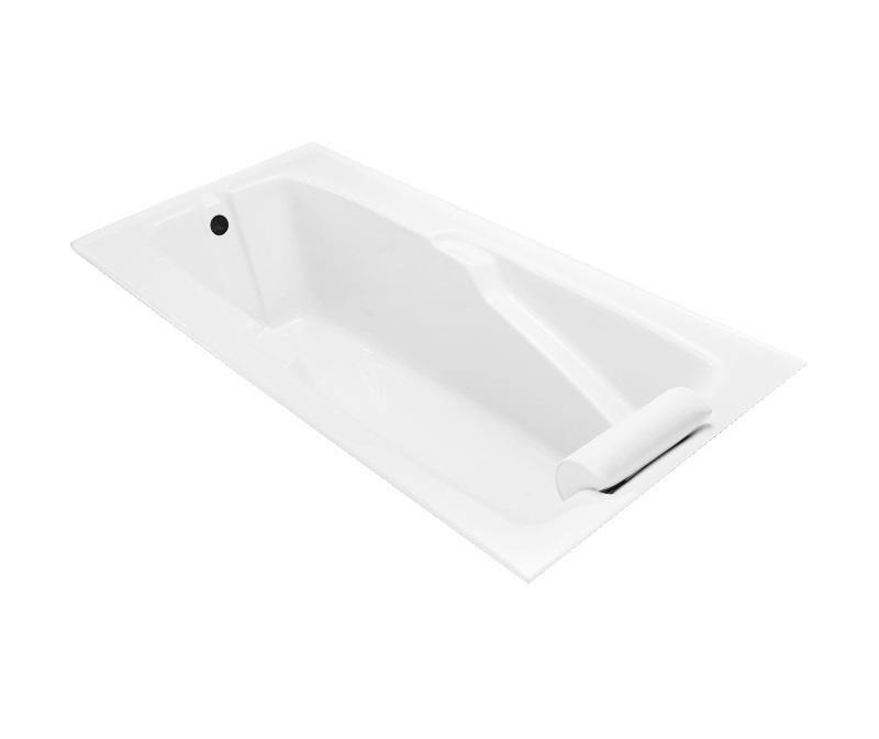 Laurel Mountain Warren ll 36-in x 72-in White Acrylic Oval Drop-In Air Bath  (Front Center Drain) in the Bathtubs department at