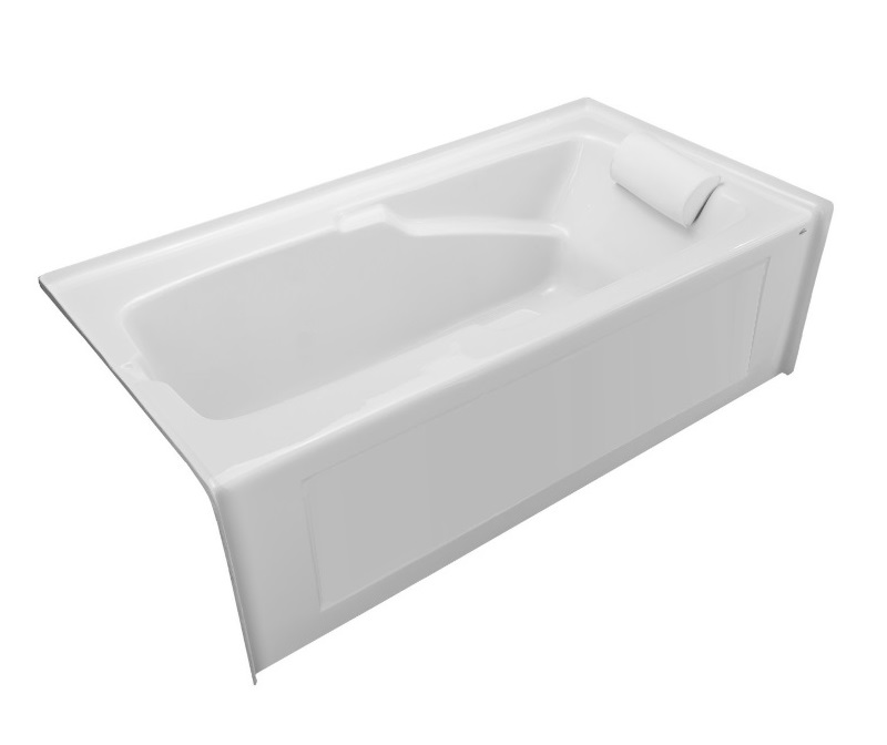 Laurel Mountain Warren ll 36-in x 72-in White Acrylic Oval Drop-In Air Bath  (Front Center Drain) in the Bathtubs department at