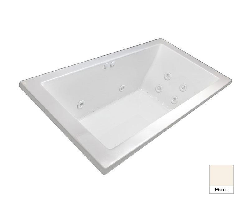 Laurel Mountain Warren ll 36-in x 72-in White Acrylic Oval Drop-In Air Bath  (Front Center Drain) in the Bathtubs department at