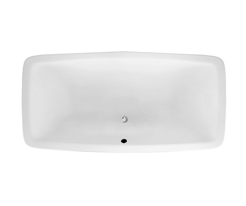 Laurel Mountain Warren ll 36-in x 72-in White Acrylic Oval Drop-In Air Bath  (Front Center Drain) in the Bathtubs department at