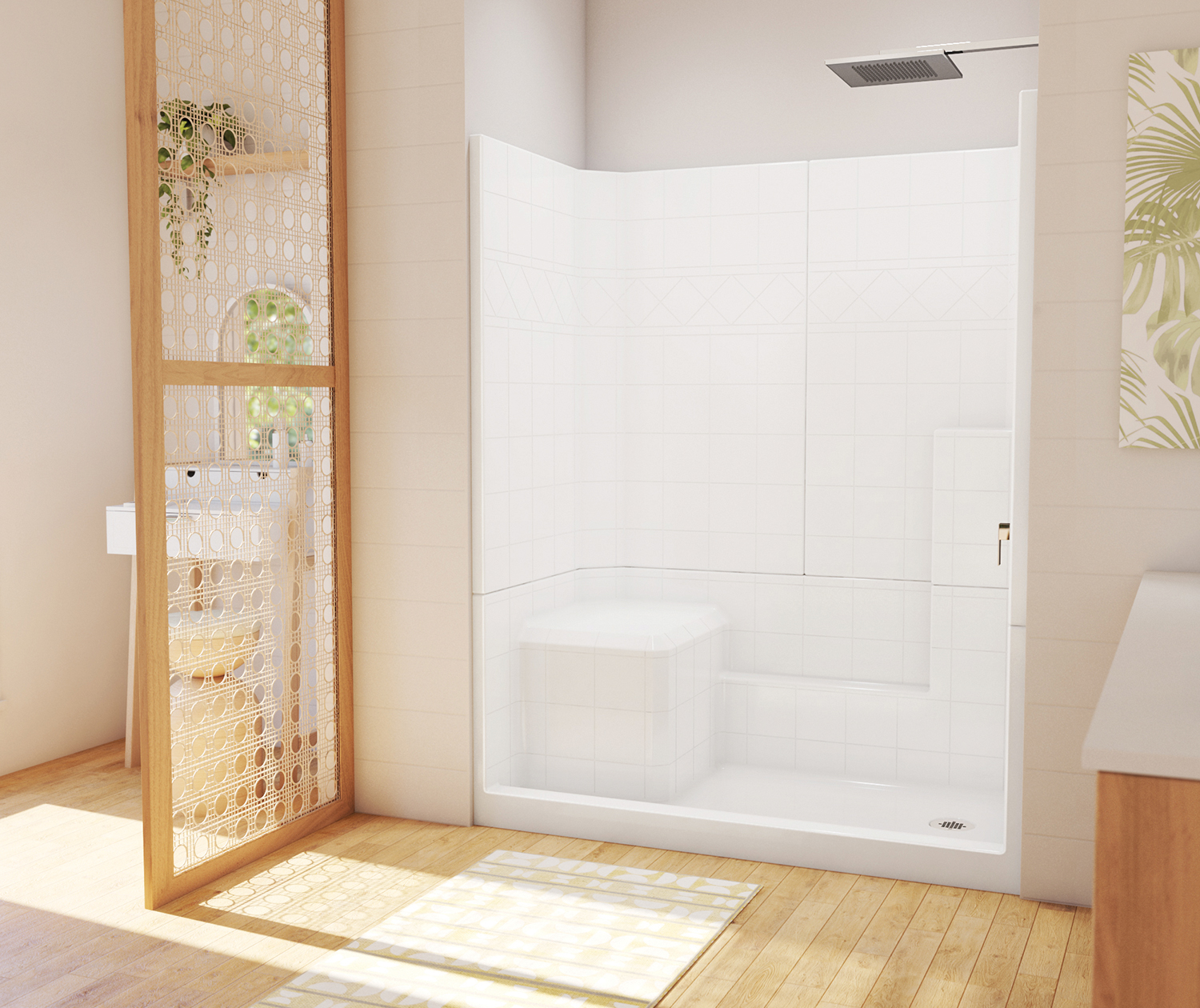 DreamLine Hydrotherapy Shower Panel with Shower Accessory Holder - Dreamline