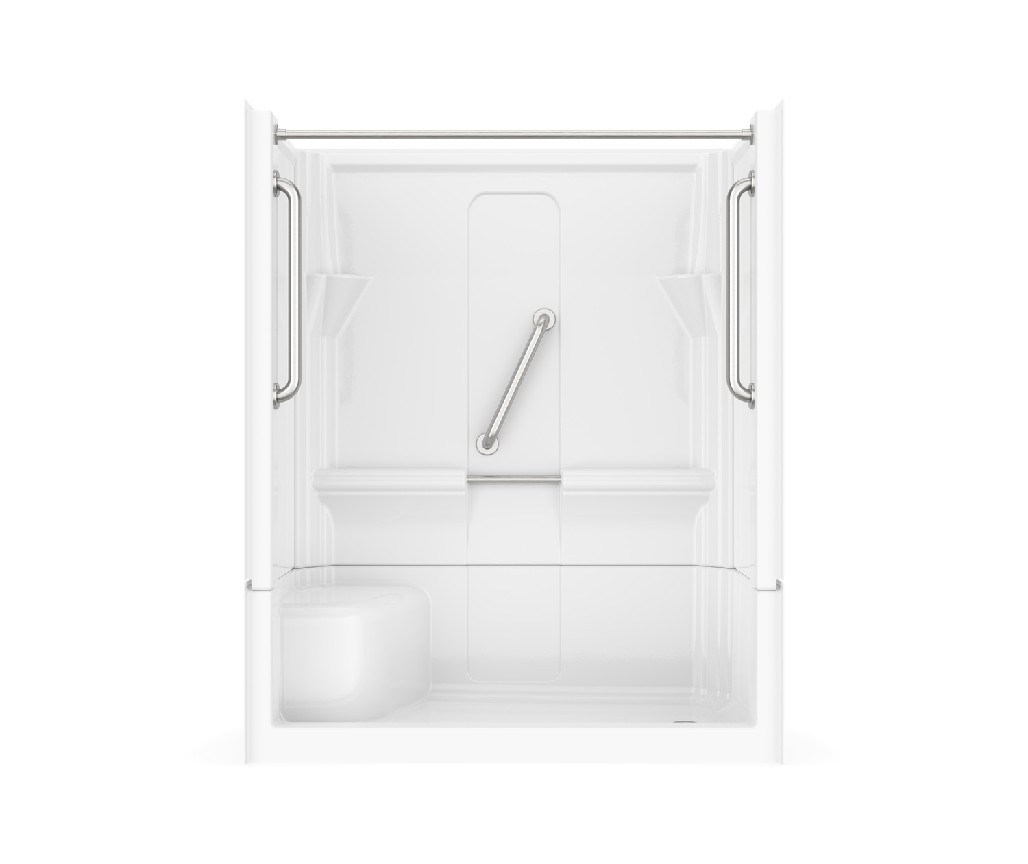 Almedia 60 X 30 Acrylx Alcove Right Hand Drain Four Piece Shower In White Showerproductdef Laurelmountain En