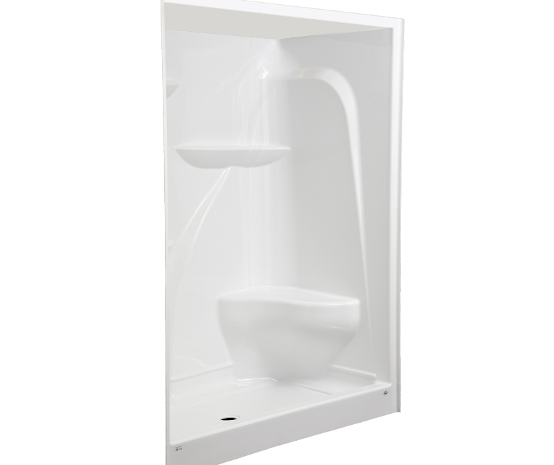 Novello II 37 x 37 Acrylic Corner Center Drain One-Piece Shower in