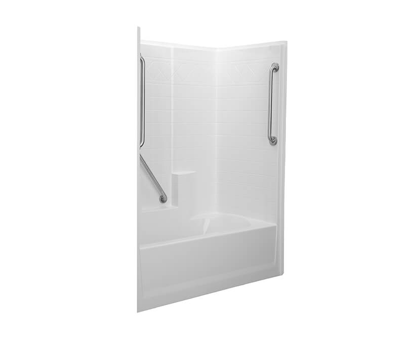 Phenix 60 x 32 AcrylX Alcove Left-Hand Drain One-Piece Tub Shower in White  | Tub Shower, LaurelMountain en