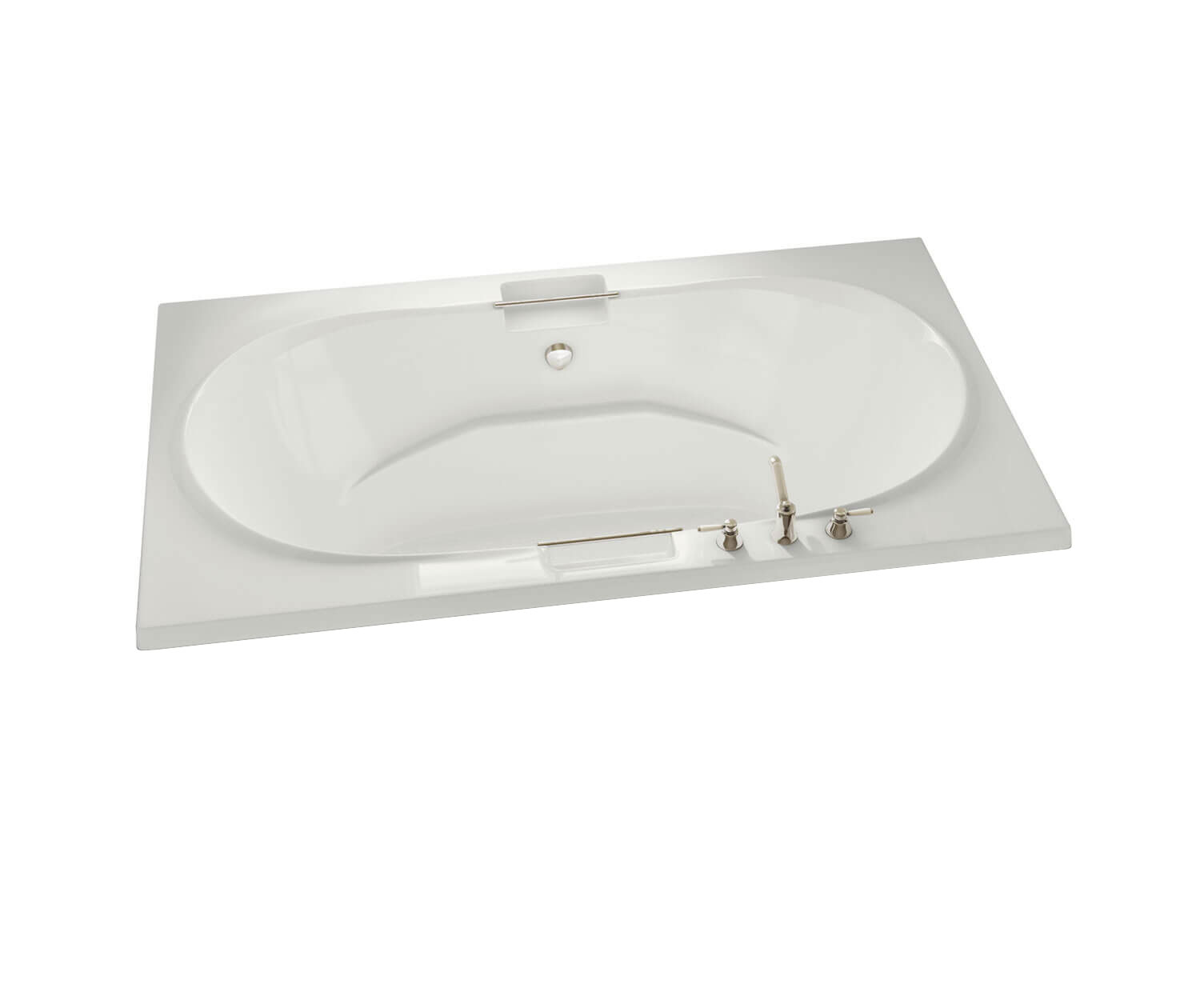 Couvercle pour trop-plein de drain de baignoire, fini chrome