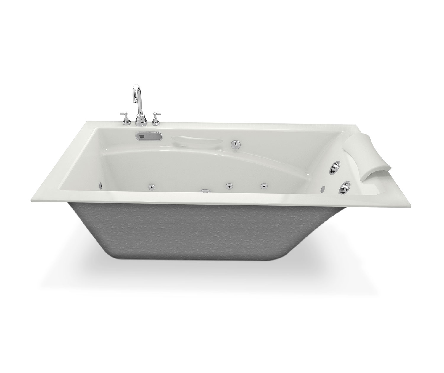 Optik 6636 Acrylic Alcove End Drain Bathtub in White | Bath, Maax en