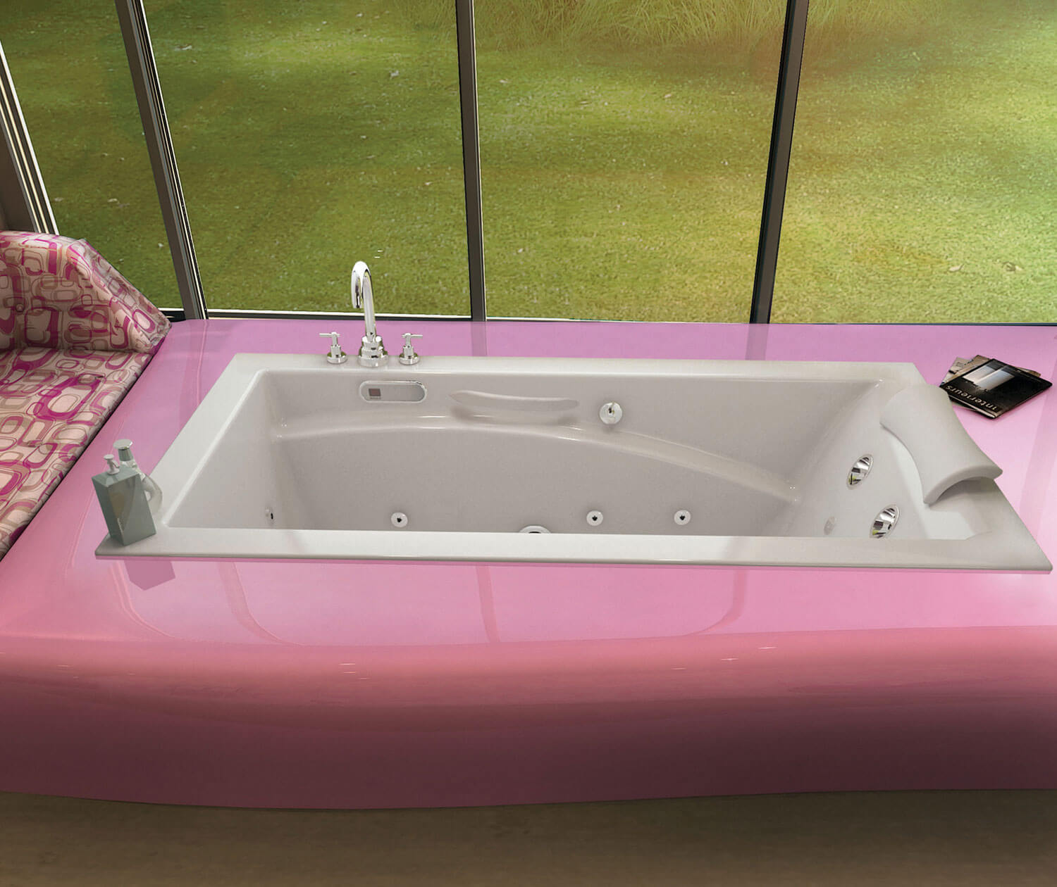 End Bathtub in Optik & Combined Bath, en | Maax White Acrylic Drain Hydrofeel 6636 Aerofeel Alcove