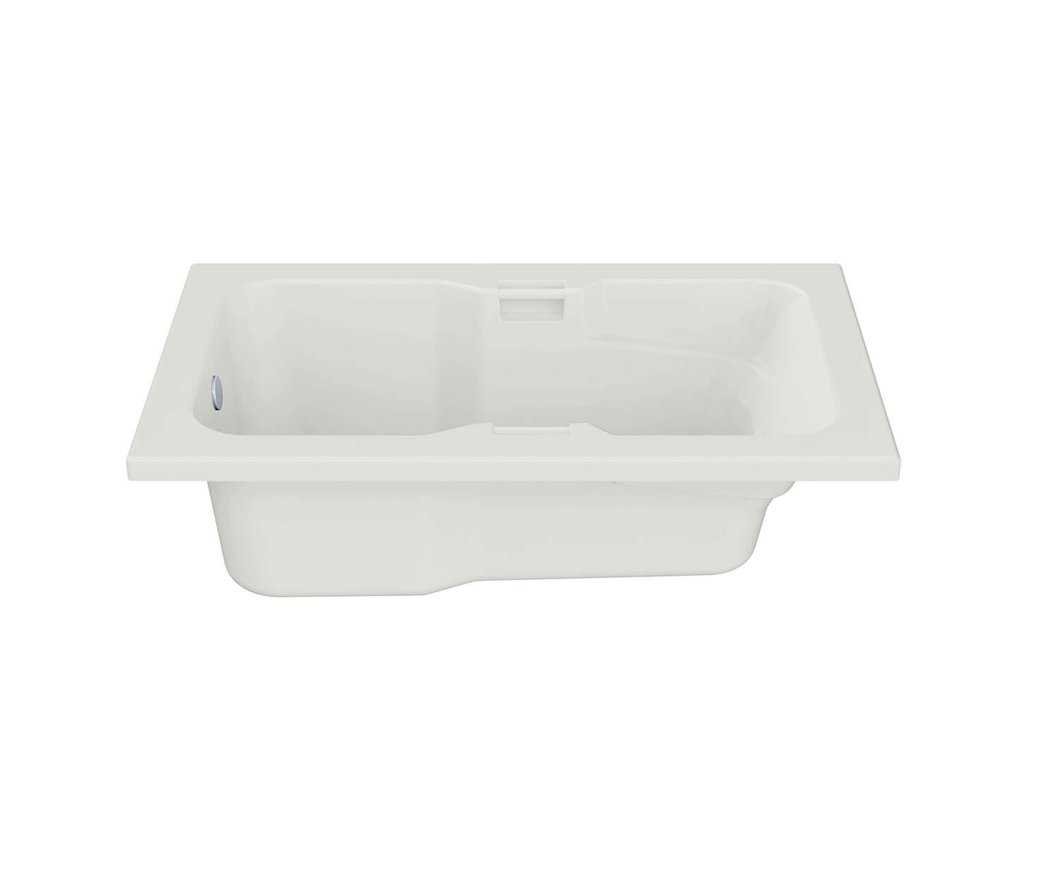 Lopez 7236 Acrylic Alcove End Drain Bathtub in White