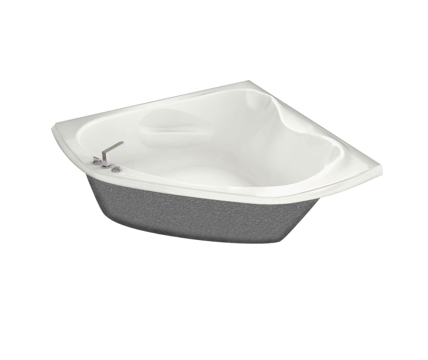 Vichy 6060 Acrylic Corner Center Drain Bathtub in White | Bath 