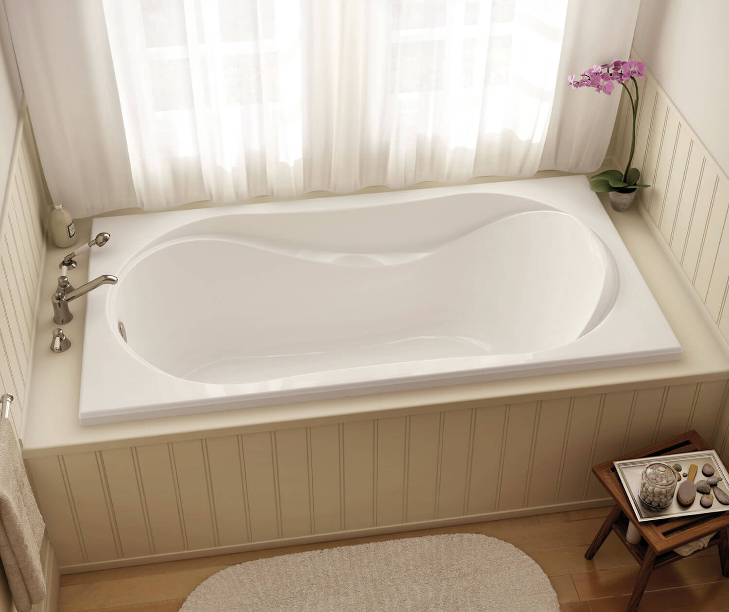 MAAX White Foam Bathtub Cushion with 2 Suction Pads 10004306-001