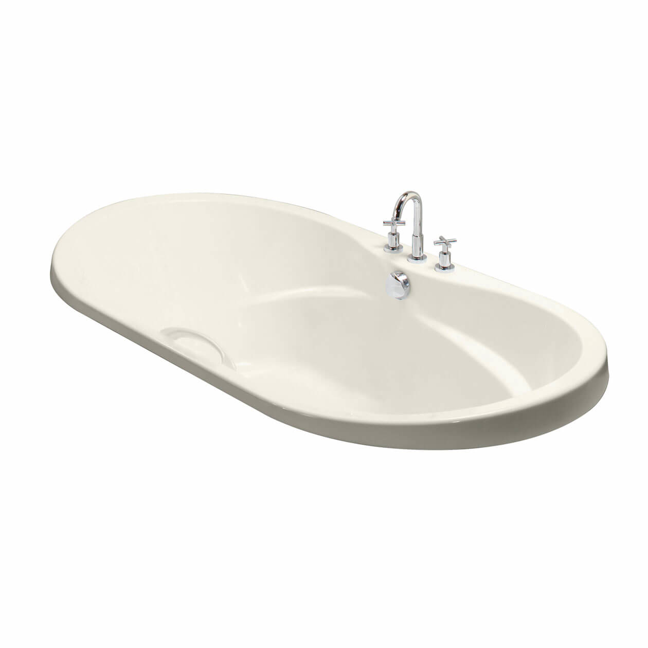 Living 7236 Acrylic Dropin Center Drain Hydromax Bathtub in Biscuit